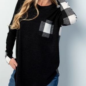Black & Ivory Plaid Sweater